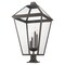 Z-Lite Talbot 4 Light Outdoor Pier Mounted Fixture, Oil Rubbed Bronze And Seedy 579PHXLXR-533PM-ORB - alternate 8